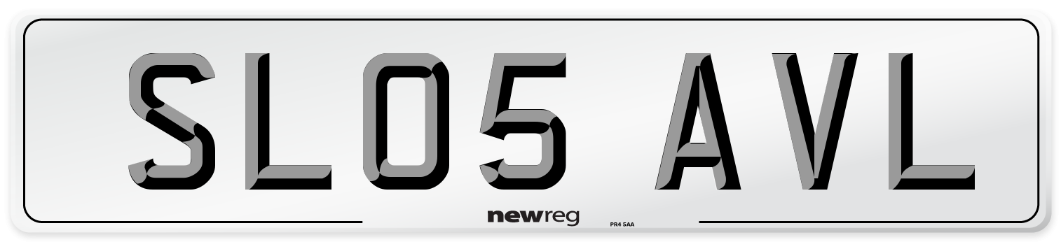 SL05 AVL Number Plate from New Reg